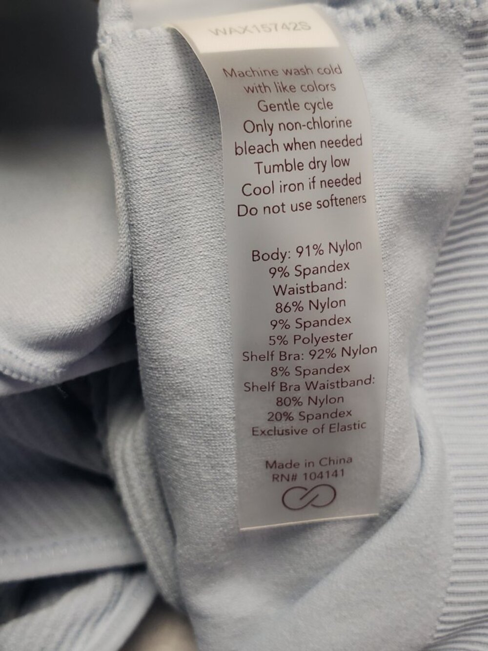 Calia Women's High Neck Seamless Brami in Pale Blue size XXL NWT - Picture 7 of 8